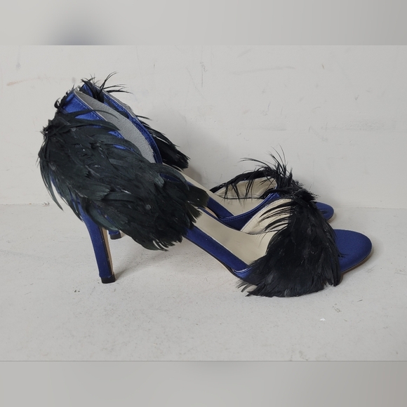 Something Bleu Hammond Feather Pump SZ 10 - Picture 5 of 8
